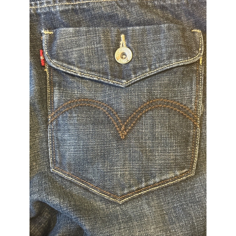 Levis The Original Jeans Slim Straight 38x32 Blue Jeans ( Fits Like 38x30) - Picture 4 of 13